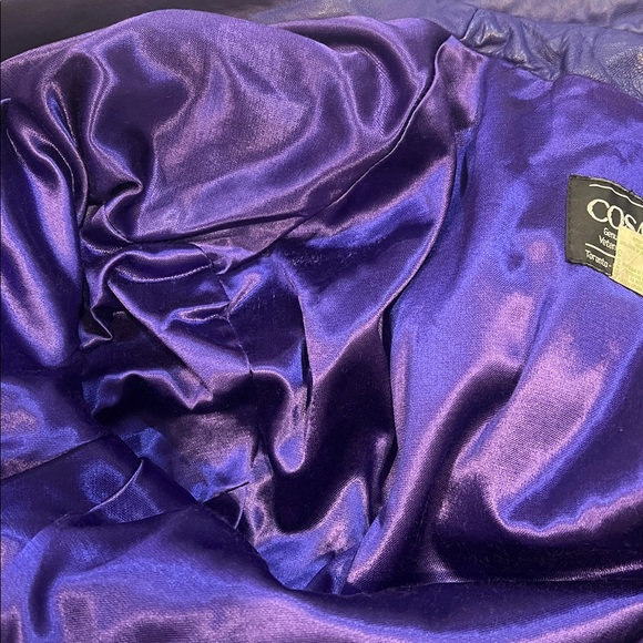 Vintage COSA NOVA Purple Leather Moto Jacket – Made in Canada – Size S – 80s - Picture 12 of 13